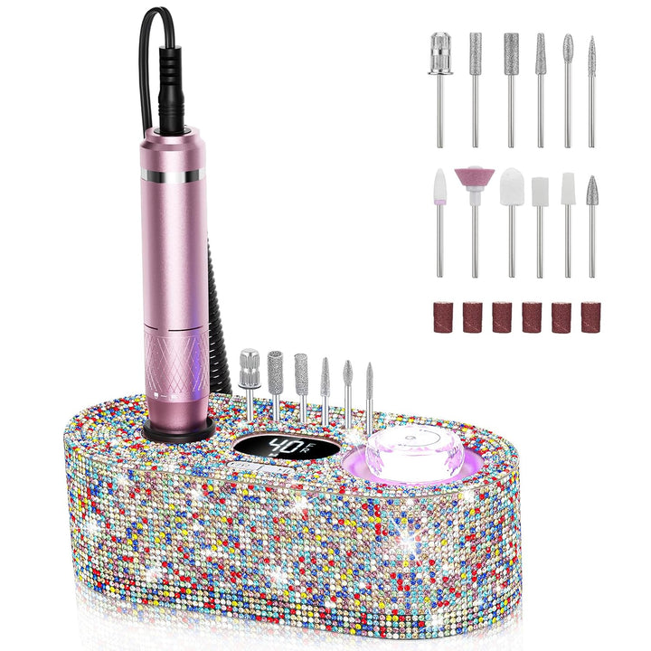 JOSGLOI Taladro de Uñas Eléctrico Profesional: Kit de Lima de Uñas...