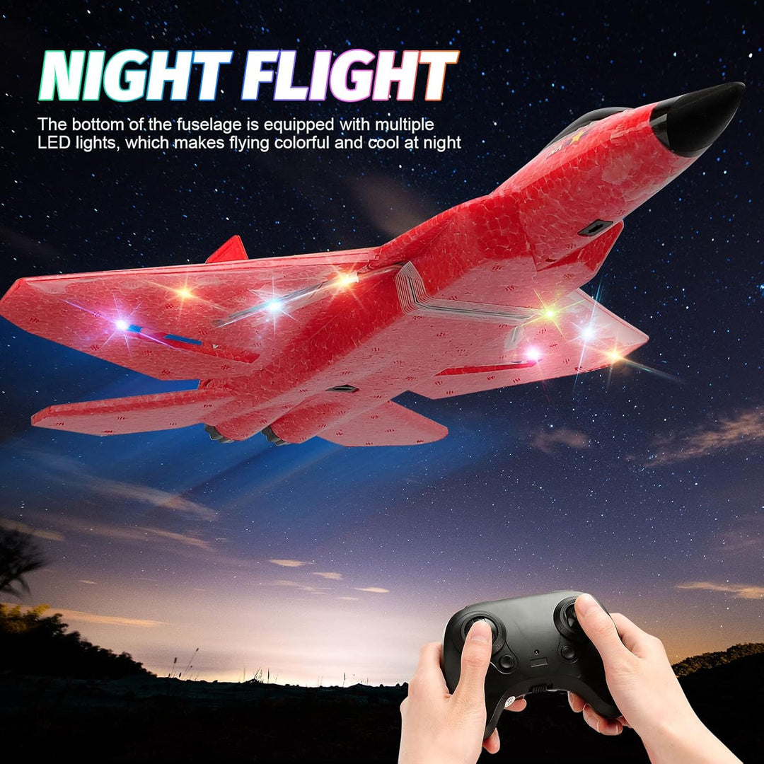 RoofWorld Avión RC, avión RC F22 listo para volar, avión de control...