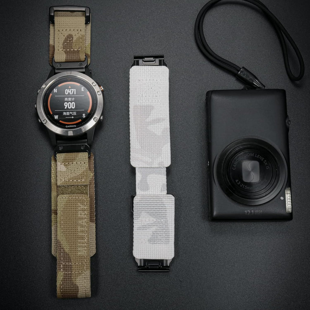 Correa de Nylon Camuflada para reloj deportivo compatible con Garmin, correa militar
