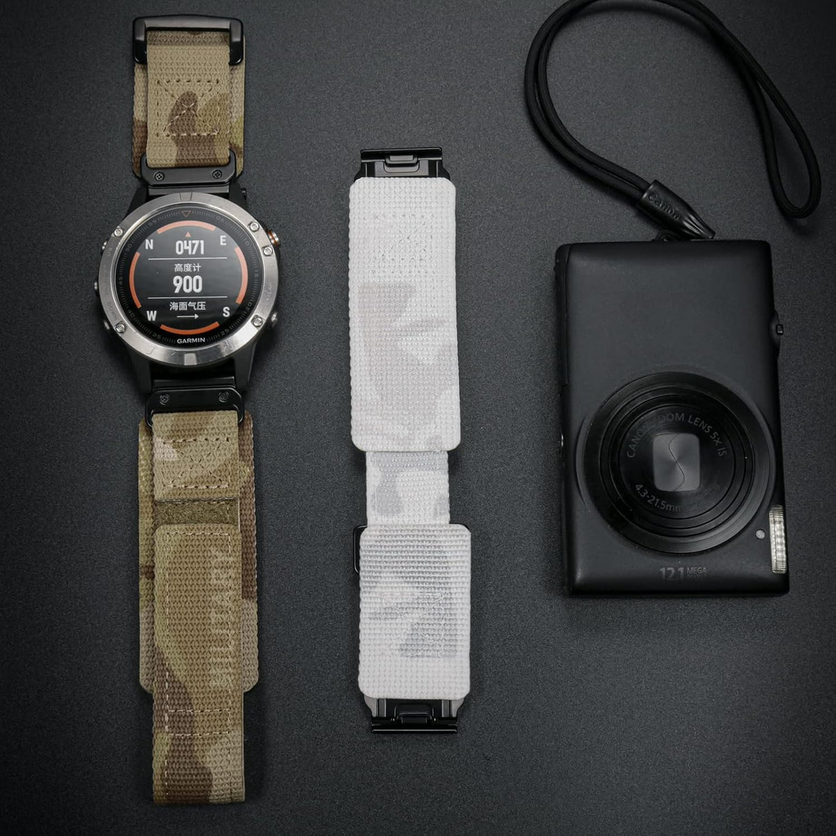 Correa de Nylon Camuflada para reloj deportivo compatible con Garmin, correa militar
