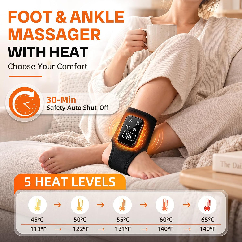 2 unidades Foot Renew Masajeador para neuropatía con calor y vibración, gris