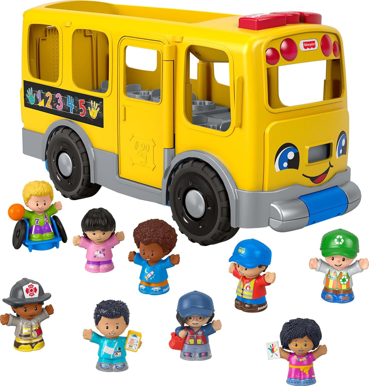 Fisher-Price Little People Autobús Escolar Grande Amarillo, Multilenguaje