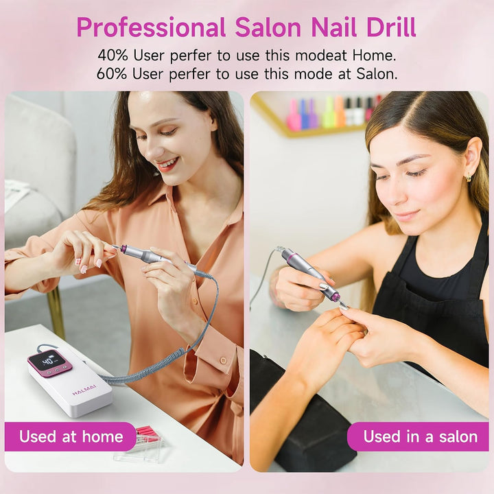 Taladro de uñas eléctrico profesional, lima de uñas portátil para u...