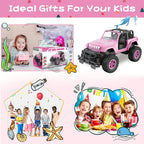 NQD Coches RC con adhesivo de bricolaje y auto de control remoto recargable para niñas