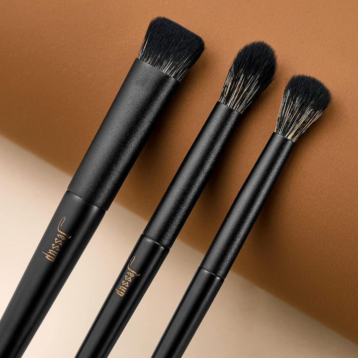 Jessup Juego de Brochas para Sombra de Ojos, 10 Piezas Brochas de M...