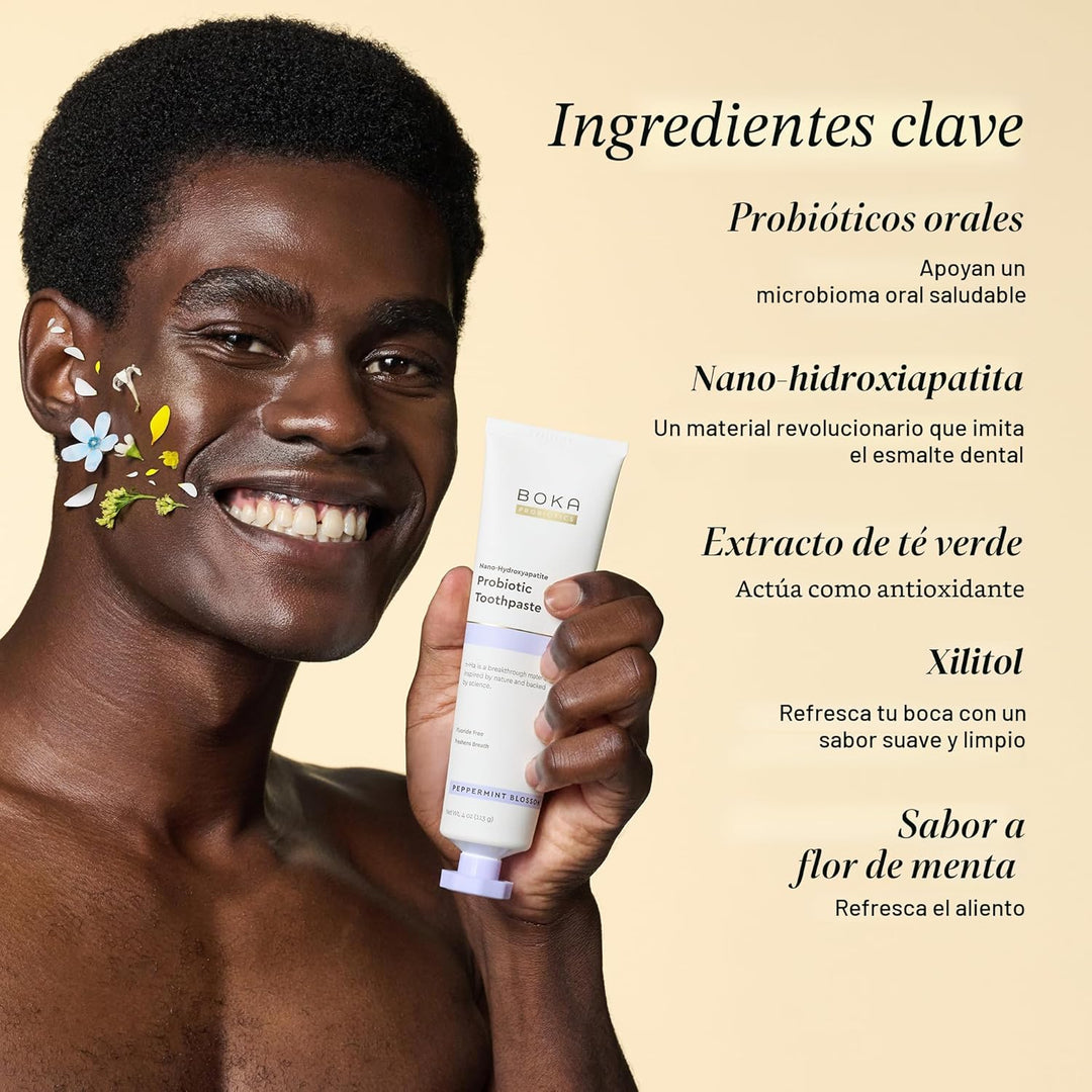 Boka Pasta de dientes sin flúor, pasta de dientes nano hidroxiapati...