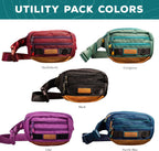 Riñonera de utilidad Wilderdog con 3 bolsillos para guardar premios, pelotas, llaves, correa ajustable y dispensador de bolsas para caca, Negro, Pequeña