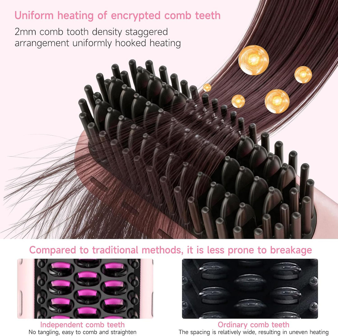 Cepillo alisador de cabello inalámbrico \u2013 Go Brush Pro para ca...