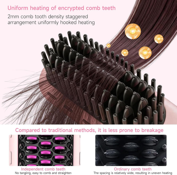 Cepillo alisador de cabello inalámbrico \u2013 Go Brush Pro para ca...