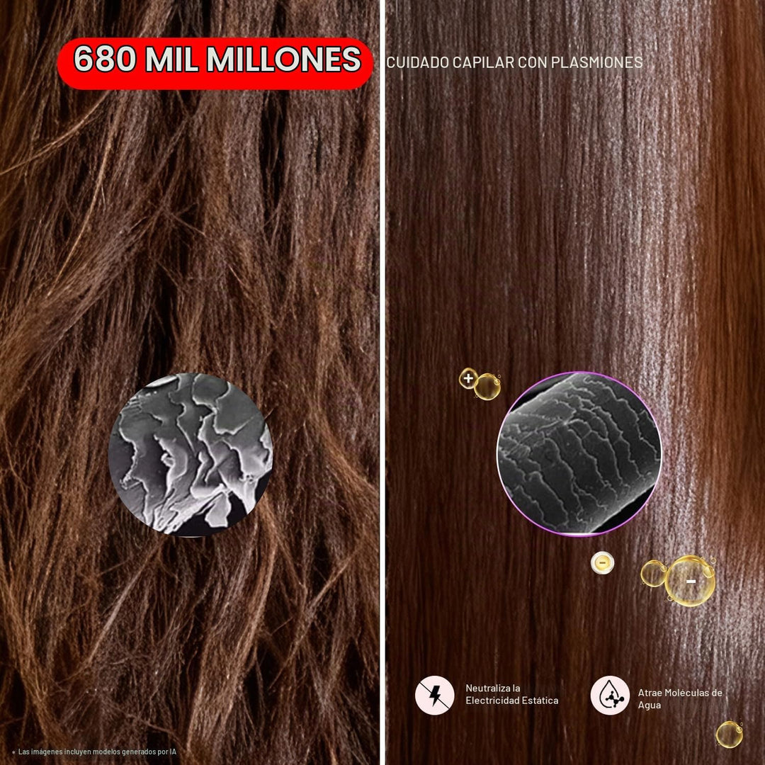 LA MAESII Cepillo alisador de cabello 2 en 1 para mujer, peine alis...