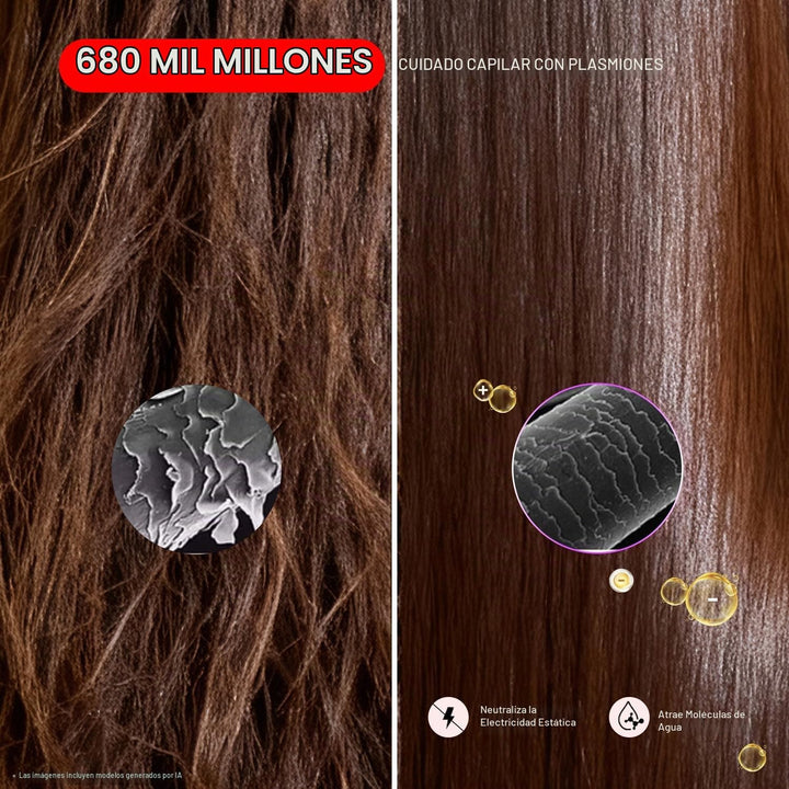 LA MAESII Cepillo alisador de cabello 2 en 1 para mujer, peine alis...