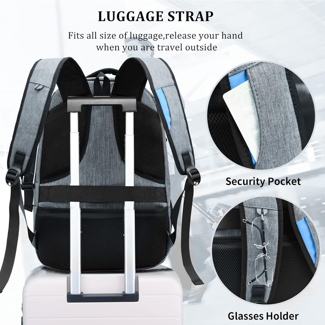 DUSLANG Mochila de viaje para computadora portátil de trabajo con p...