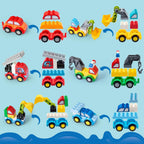 JOYIN Juego de 80 bloques de construcción de automóviles para niños pequeños, 12 vehículos diferentes, construye tus propios autos de juguete, compatible con ladrillos de construcción de marca para