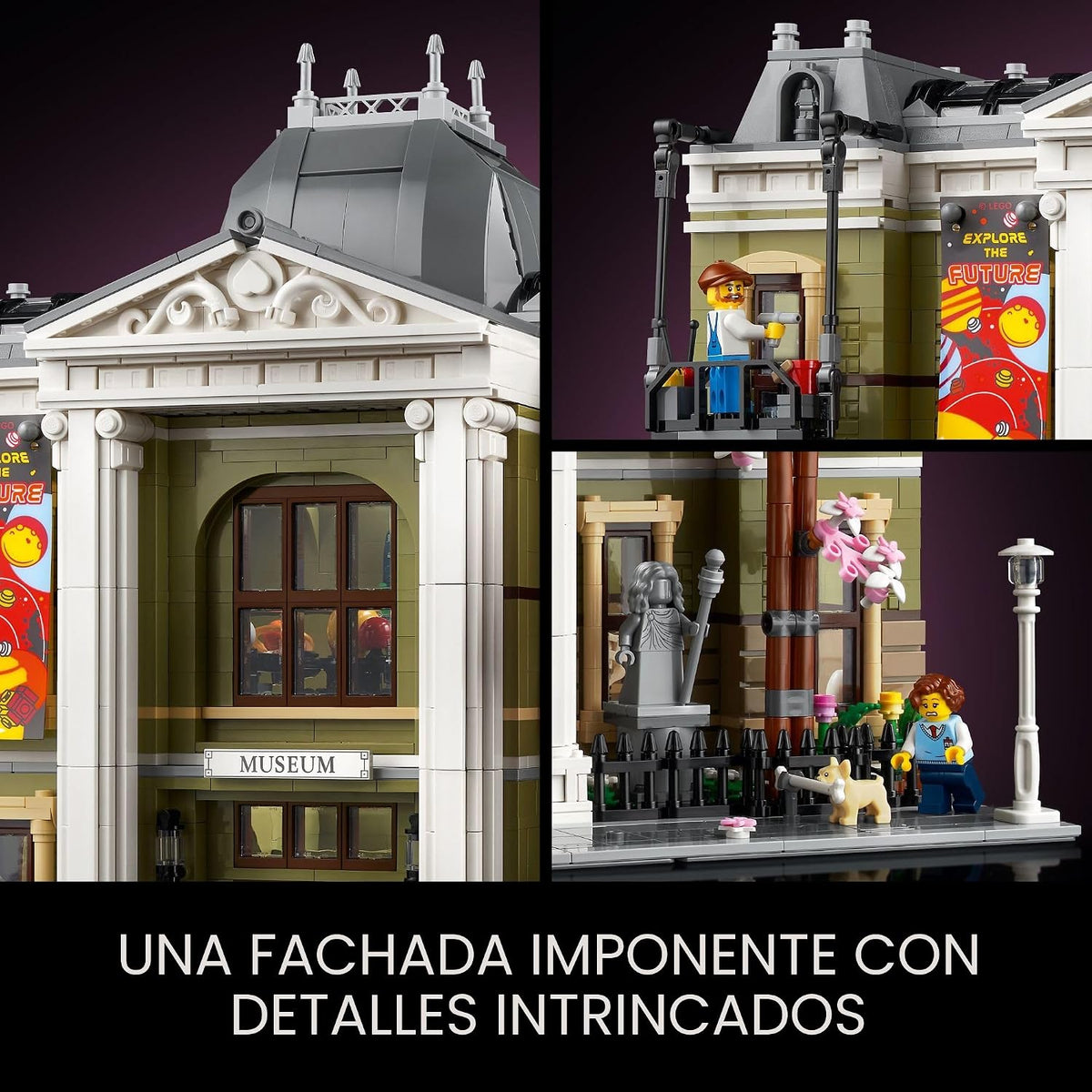 LEGO Icons Kit de construcción de museo de historia natural para adultos, construir y exhibir idea de regalo para amantes de museos, dinosaurios, ciencia y geología, adición a la colección de edificios modulares, 10326