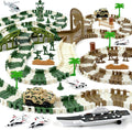Juego de pistas de carreras militares, 242 piezas de juguete flexible
