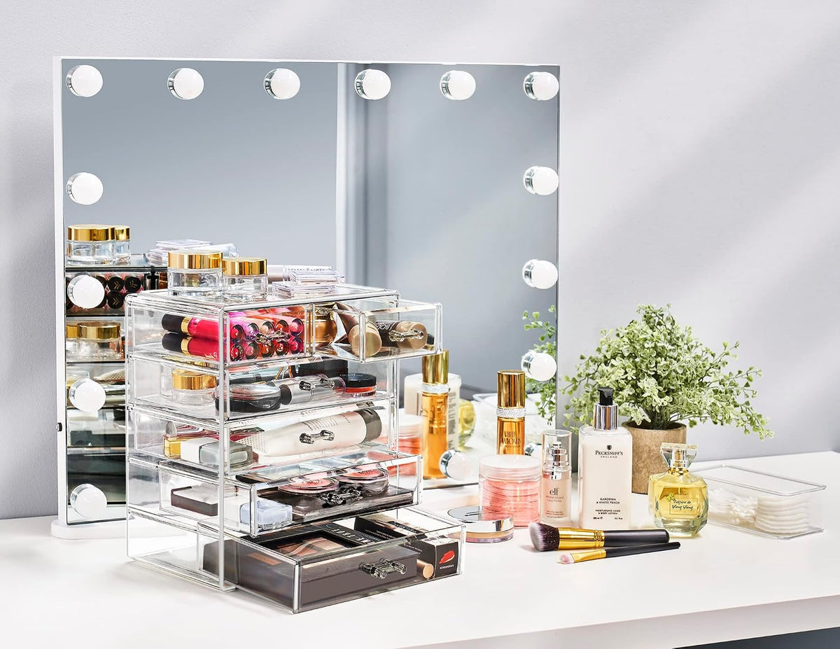 Sorbus Organizador de maquillaje de 6 cajones con cajones pequeños y anchos