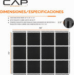 CAP Tapete de rompecabezas de ejercicio de espuma EVA entrelazable de 24 pulgadas, 1/2 pulgada