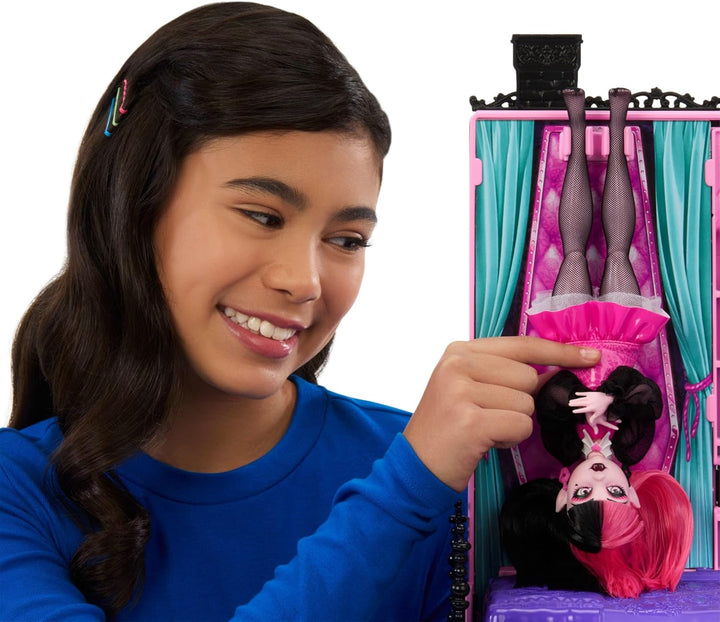 Monster High Boo-tique Hotel Casa de Muñecas, juego plegable con so...