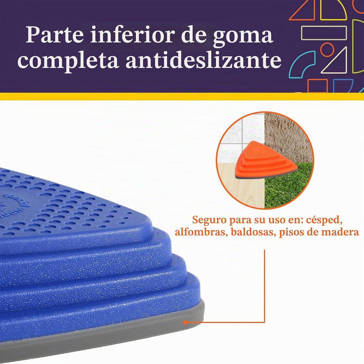 Special Supplies 10 Piedras de Equilibrio para Niños de Interior y Exterior, Bloques de Equilibrio que Promueven la Coordinación, Equilibrio y Fuerza, Goma Segura para Niños, Bordes Antideslizantes