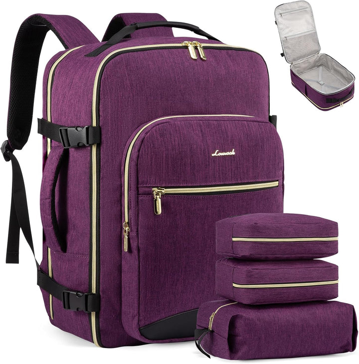 LOVEVOOK Mochila de viaje para mujeres y hombres, 50 L, aprobada po...