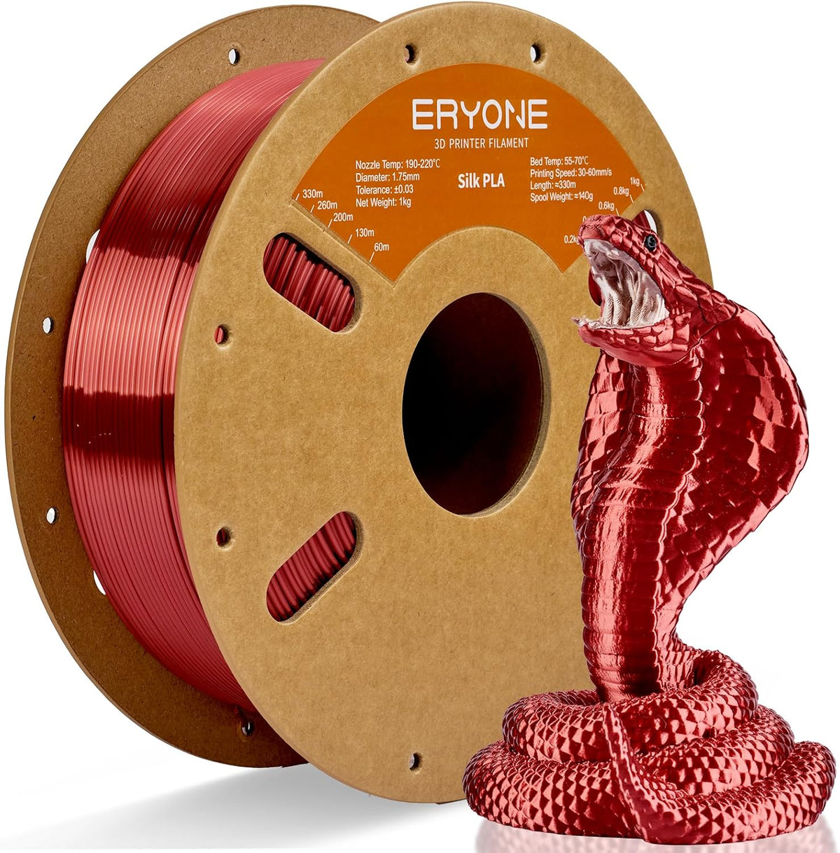 ERYONE Filamento PLA de seda para impresora 3D de 0.069 pulgadas +\...