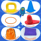 Set combinado de 53 piezas de juegos de carnaval al aire libre para niños, pelotas saltarinas de 18 pulgadas