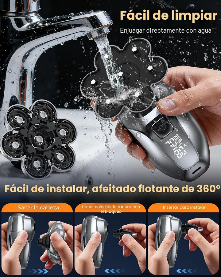 Vylto Afeitadoras de cabeza para hombres calvos, kit de aseo eléctr...