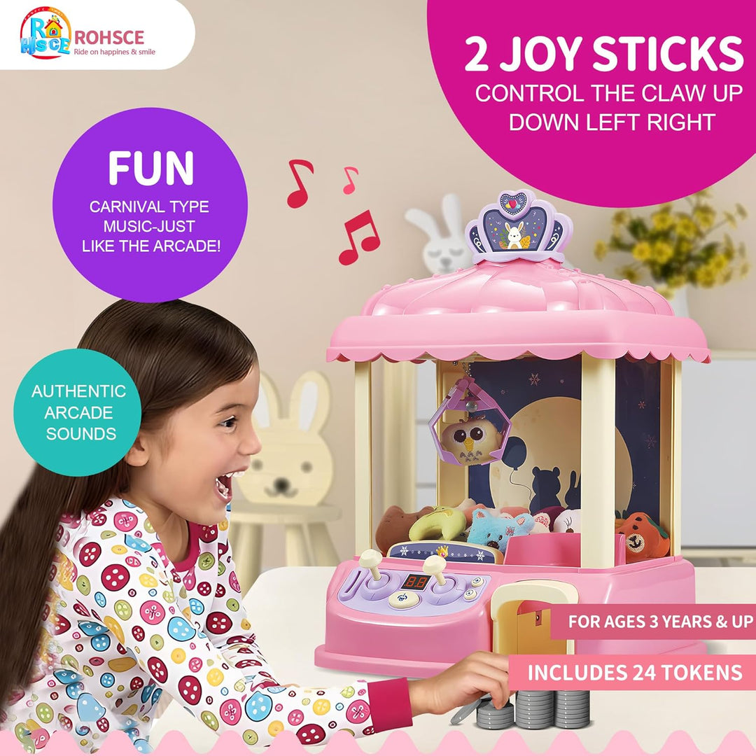 ROHSCE Máquina de garras para niños de 8 a 13 años, mini dispensado...