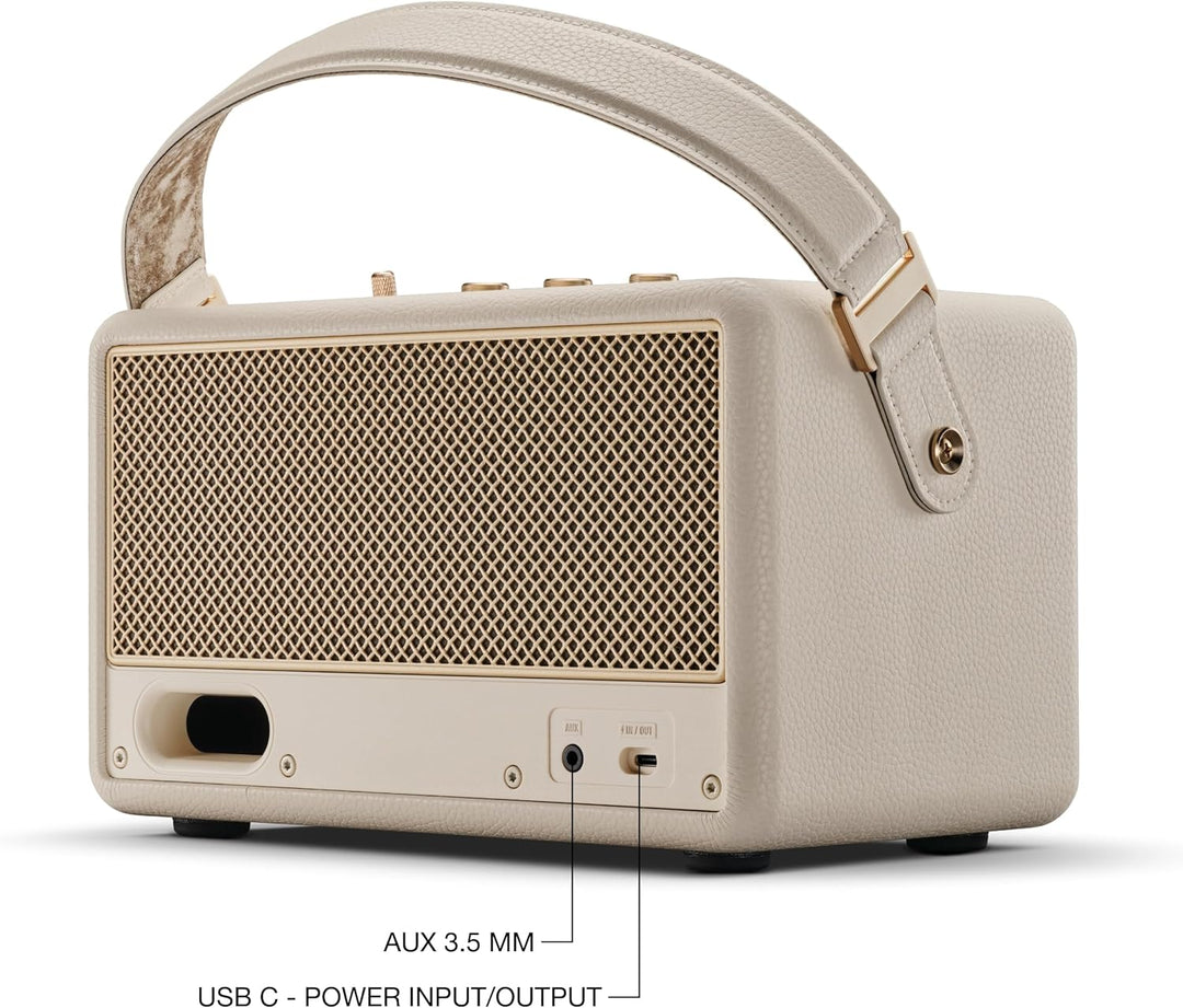 Marshall Kilburn III - Altavoz Bluetooth portátil, color crema