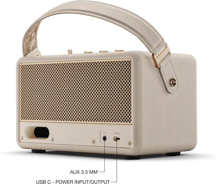 Marshall Kilburn III - Altavoz Bluetooth portátil, color crema