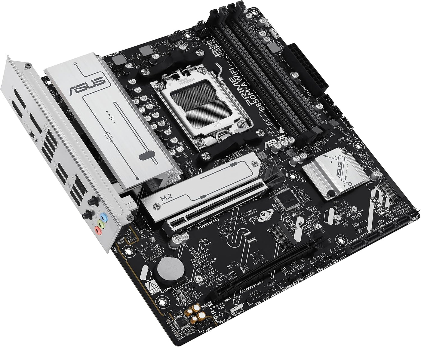 ASUS Prime B850M-A WiFi-CSM AMD AM5 B850 mATX Placa Madre, DDR5, PC...