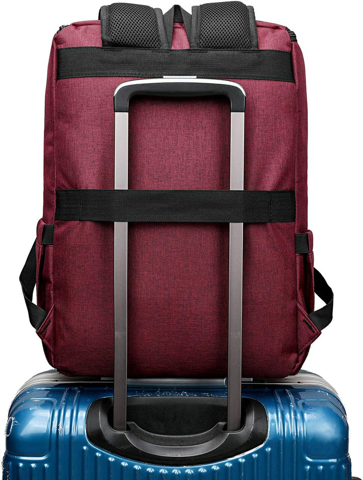 YALUNDISI Mochila vintage de viaje para laptop con puerto de carga...