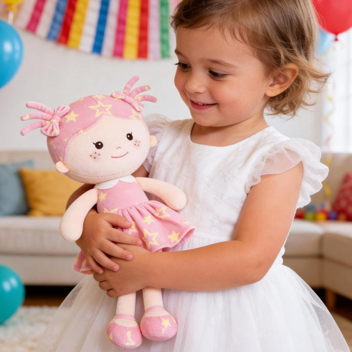 Onetoo First Baby Doll - Muñeca de felpa para niñas, muñeca de trap...