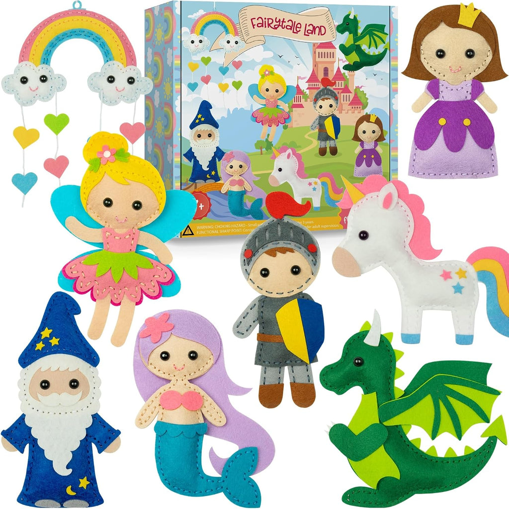 Craftorama Kit de costura para niños, divertido y educativo juego de manualidades de cuento de hadas para niños y niñas de 7 a 12 años, kit de manualidades para principiantes para coser tus propios