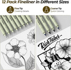 Nicpro Kit de suministros de dibujo artístico de 58 piezas en estuche de