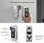 Sistema de intercomunicación de video con cable de 1080P de 9 pulgadas con cámara y monitor de timbre, cámara con monitor que soporta desbloqueo, monitoreo, intercomunicador de doble vía para