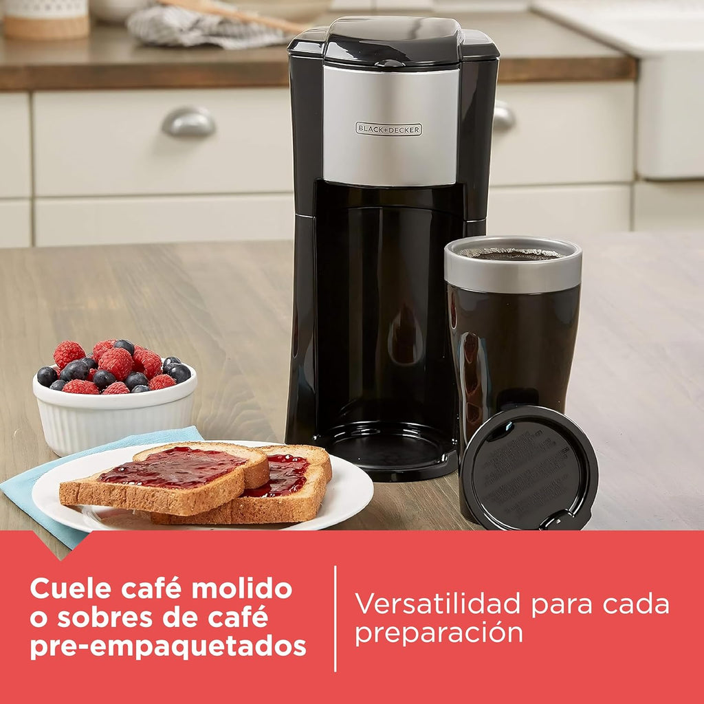 Black + Decker cafetera individual (de una sola ración), Negro, CM618