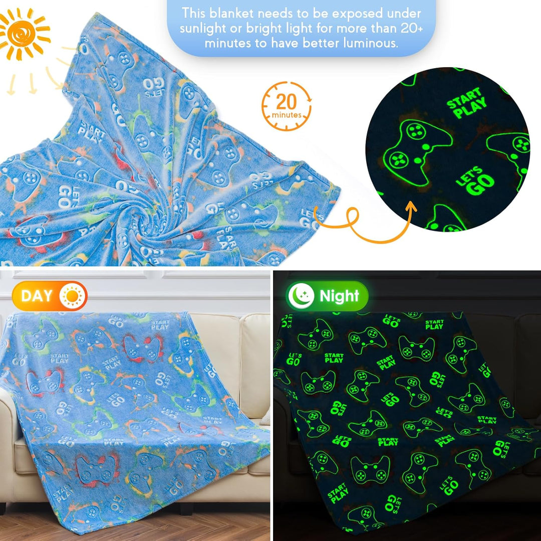 Jekeno Regalos de Juego para Niños y Adolescentes, Manta que Brilla...