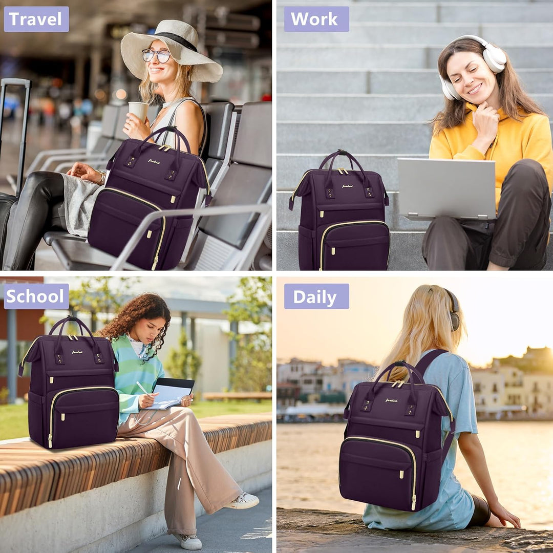 Focdod - Mochila de 15.6 pulgadas para laptop para mujeres, bolsas...
