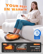 Masajeador de pies con calor para neuropatía, [2026 actualizado], masajeador de pies shiatsu de amasamiento profundo para fascitis plantar, se adapta a hombres talla 14