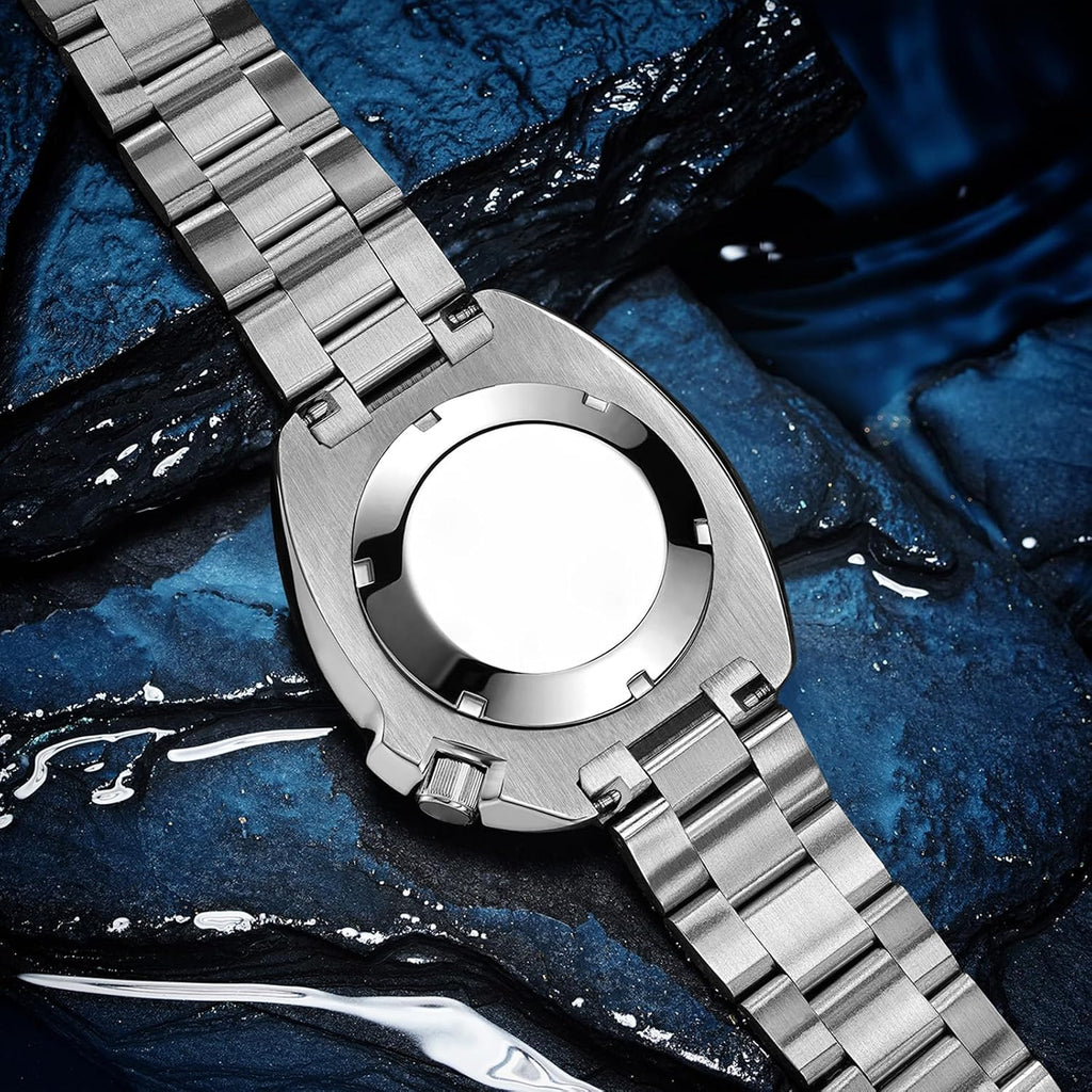 ADDIESDIVE Reloj de buceo automático para hombre H8 Reloj de pulsera de acero inoxidable mecánico NH35A/8215 Dial limpio zafiro sintético estéril sin logotipo