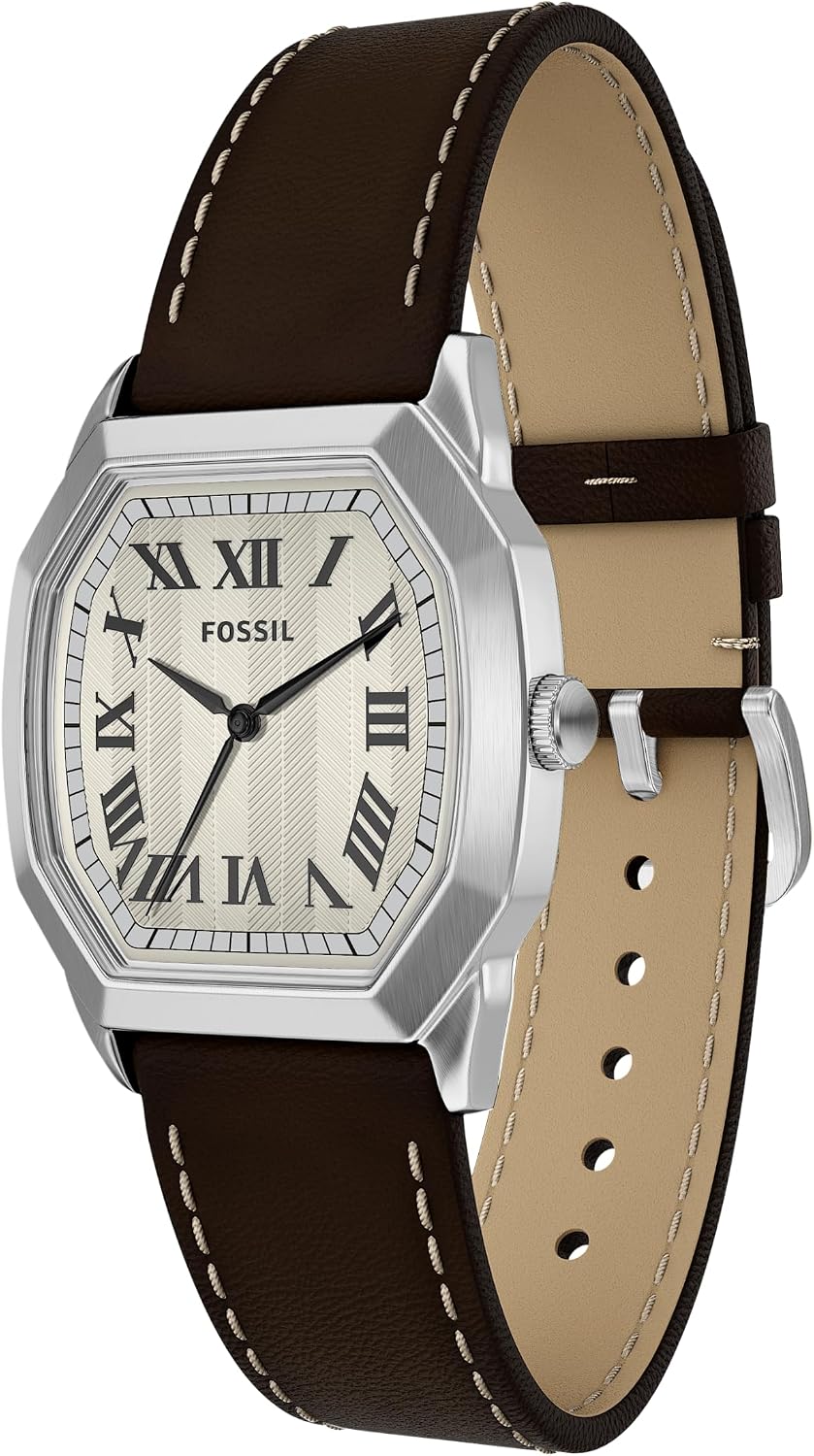 Fossil Reloj Harlow de acero inoxidable con tres manecillas para hombre