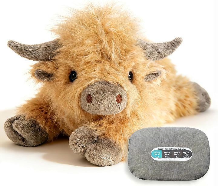 uoozii Animales de peluche con peso de vaca de las tierras altas de...