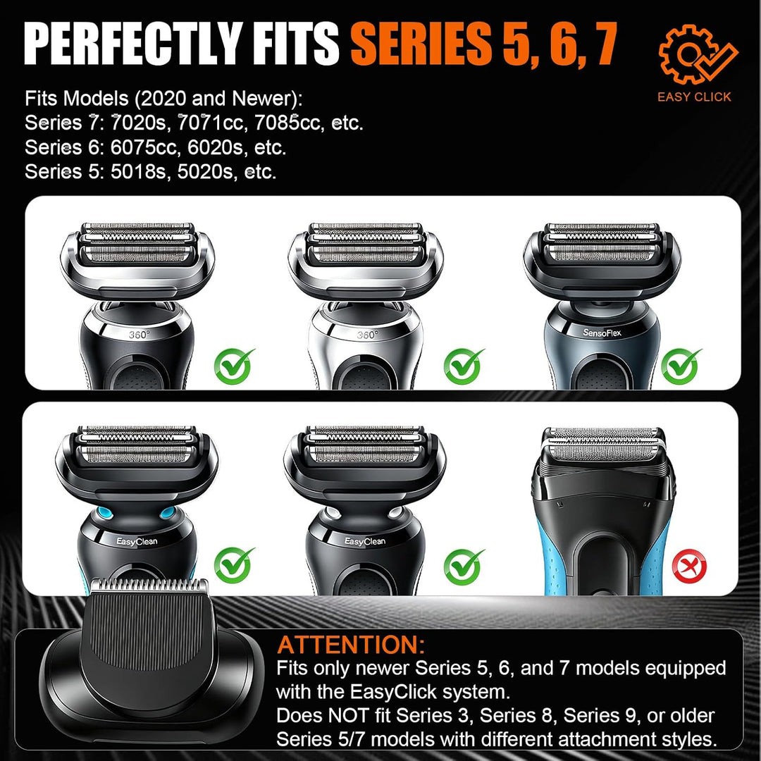 Accesorio de cabezal recortador de barba compatible con Braun Serie...