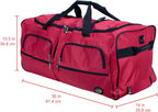 Bolso de viaje con ruedas Rockland Rolling Duffel, Negro, 22"