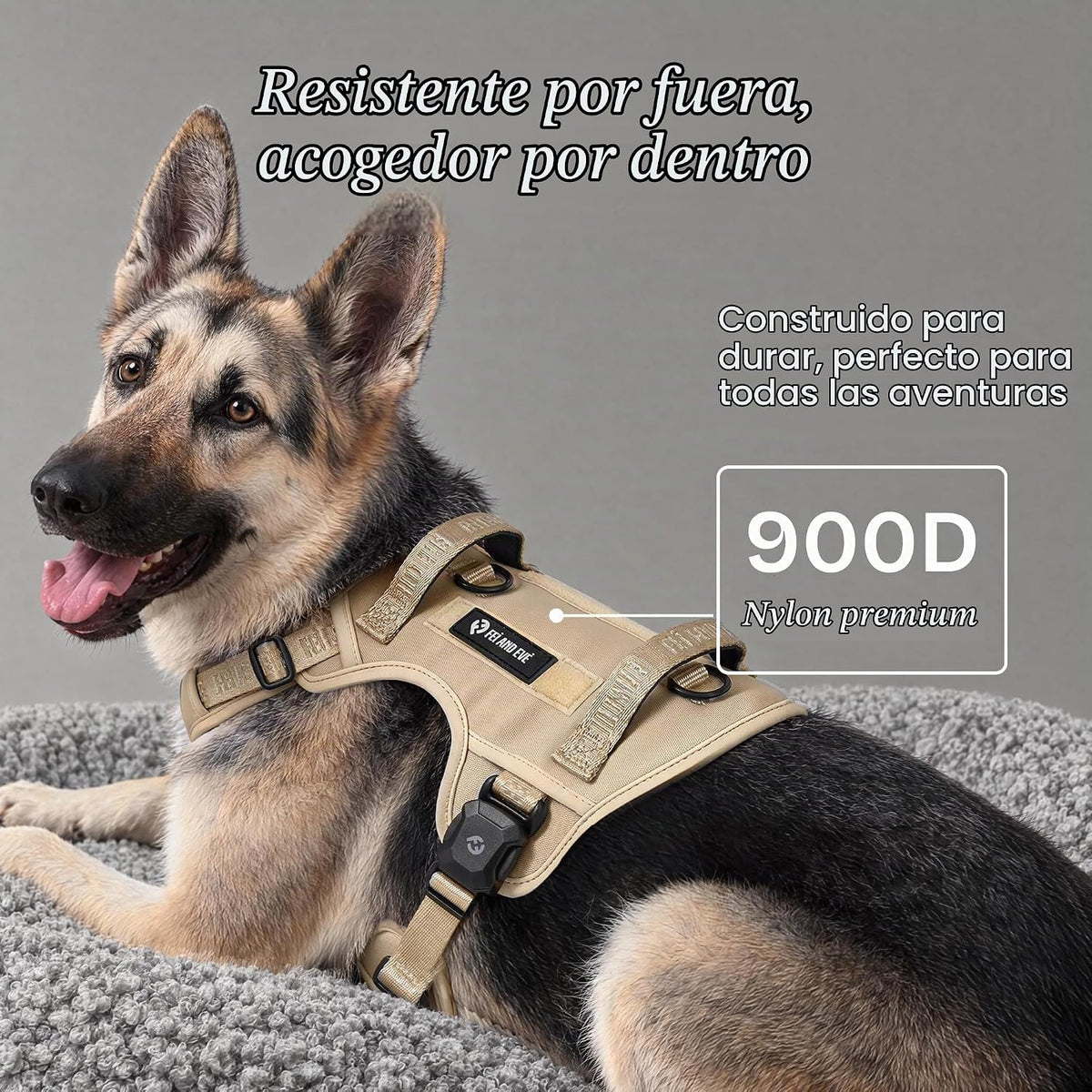 Fei & Eve Arnés táctico para perro, chaleco para perro sin tirones con