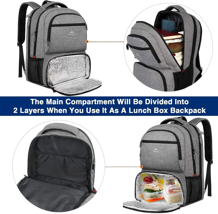 MATEIN - Lonchera-Mochila de 17 pulgadas con aislamiento térmico co...