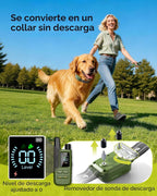 Collar de choque para 2 perros con control remoto, rango de 4200 pies, se