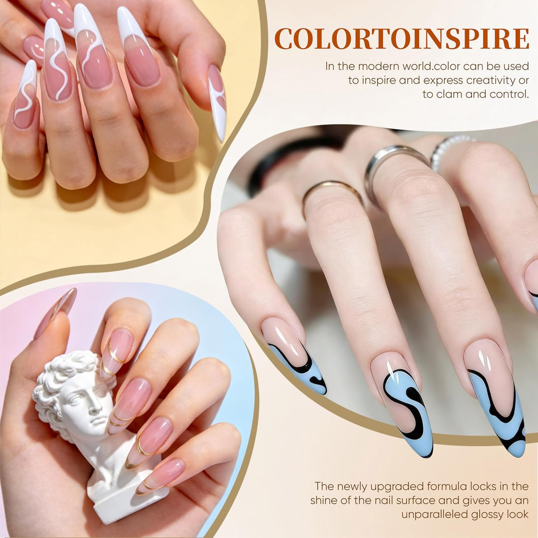 Kit de esmalte de uñas con luz UV, kit de iniciación de esmalte de...