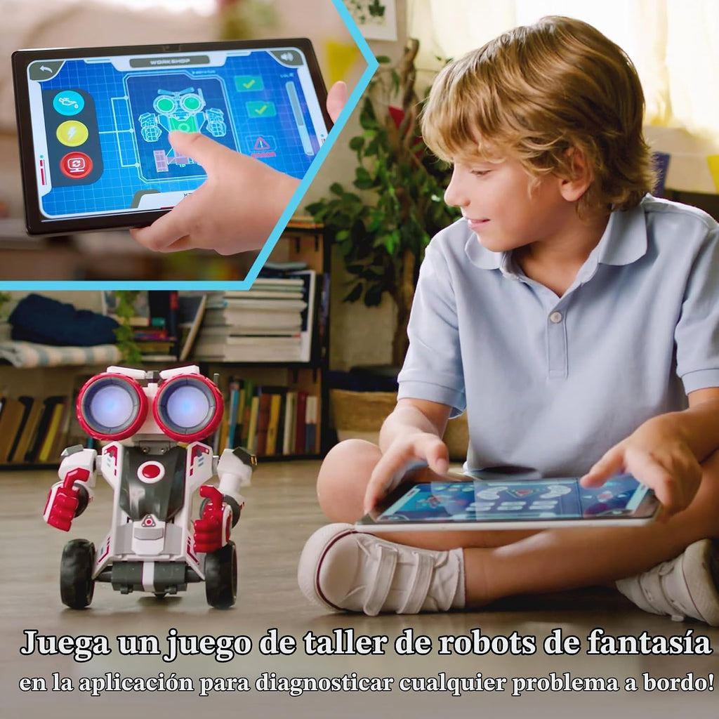 Thames & Kosmos Robotics Smart Machines Junior STEM Kit, construye y codifica los movimientos, velocidad, luces y sonidos de tu robot, para mayores de 8 años, utiliza sin pantalla con botones